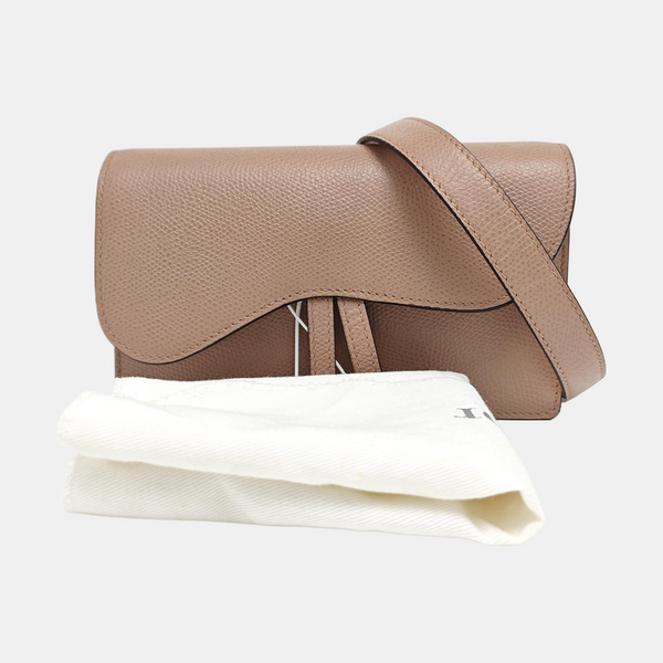 Authenticated pre-owned Saddle Calfskin Pink - Belt Bag at Looply