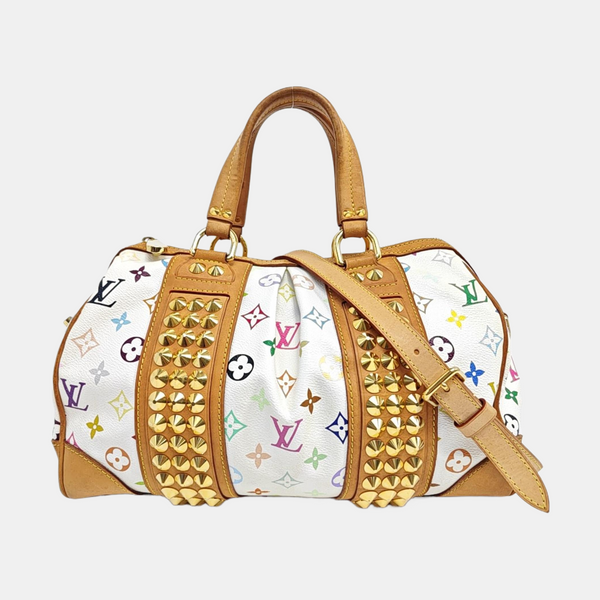 COURTNEY MM Monogram Coated Canvas White