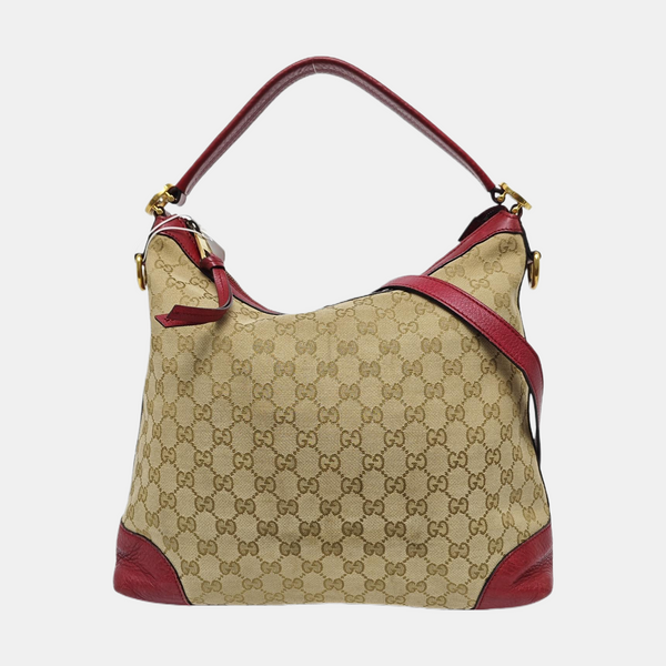 Monogram Canvas Shoulder Bag Beige