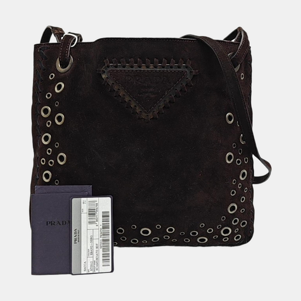 Suede Tote Bag Brown