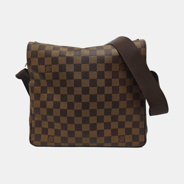 NAVIGLIO MM Damier Ebene Coated Canvas Brown