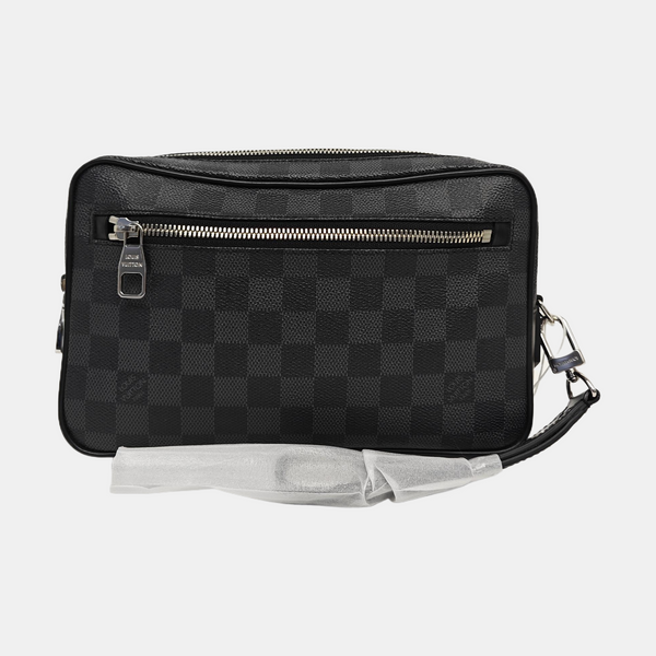 ALPHA Damier Graphite Coated Canvas Gray