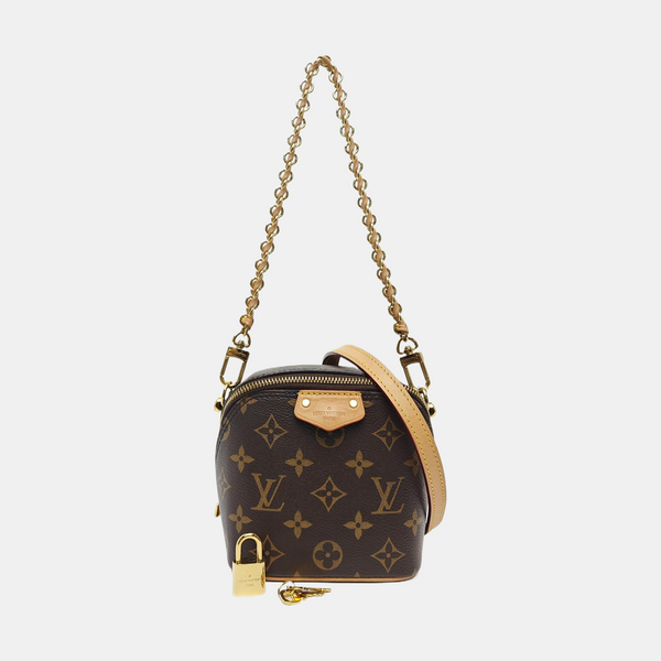 JUST IN CASE Monogram Coated Canvas Brown