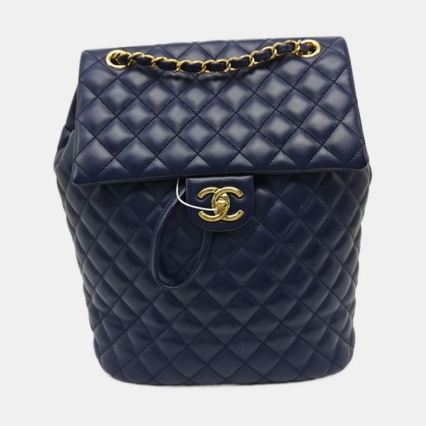URBAN SPIRIT Large Quilted Lambskin Blue