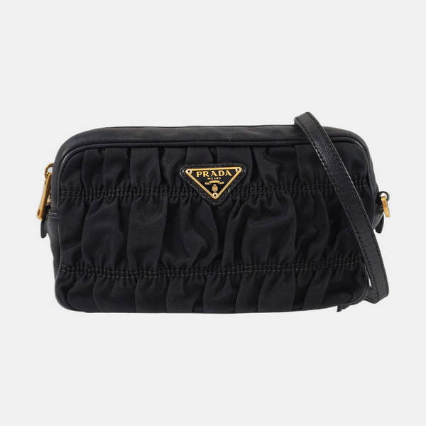 Nylon Shoulder Bag Black