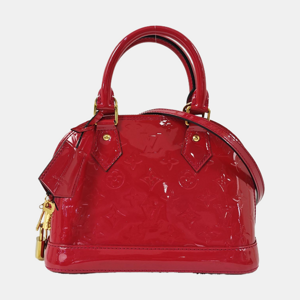 ALMA BB Monogram Patent Leather Red