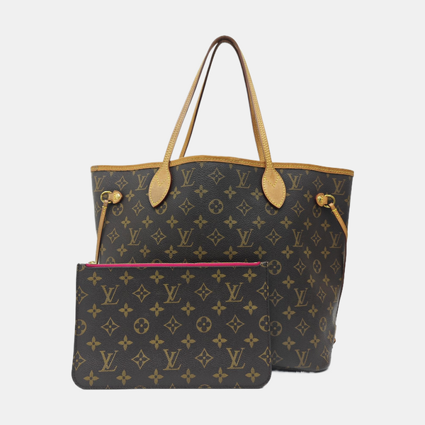 NEVERFULL MM Monogram Coated Canvas Brown