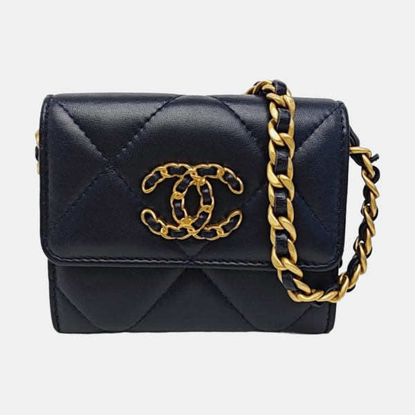 CHANEL 19 Small Quilted Lambskin Blue