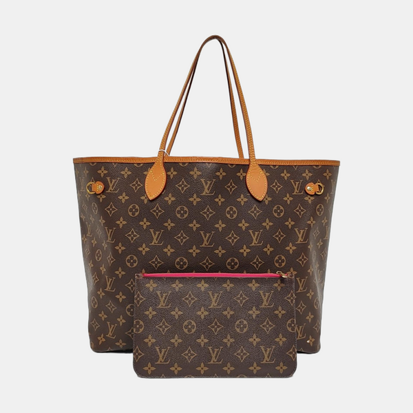 NEVERFULL GM Monogram Coated Canvas Brown
