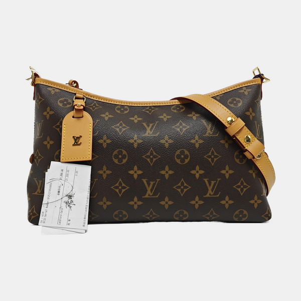 CARRYALL Small Monogram Coated Canvas Brown