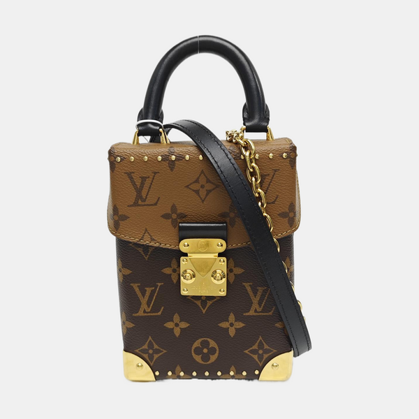 CAMERA BOX Monogram Coated Canvas Brown