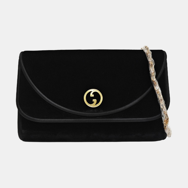 Velvet Shoulder Bag Black