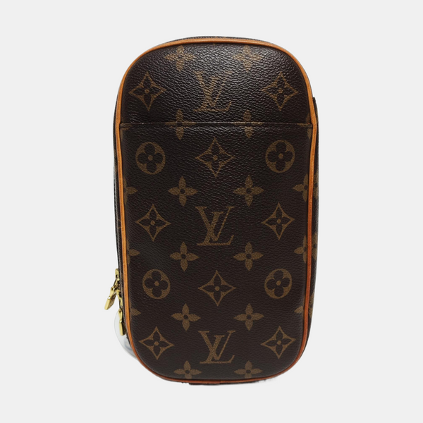 GANGE Monogram Coated Canvas Brown