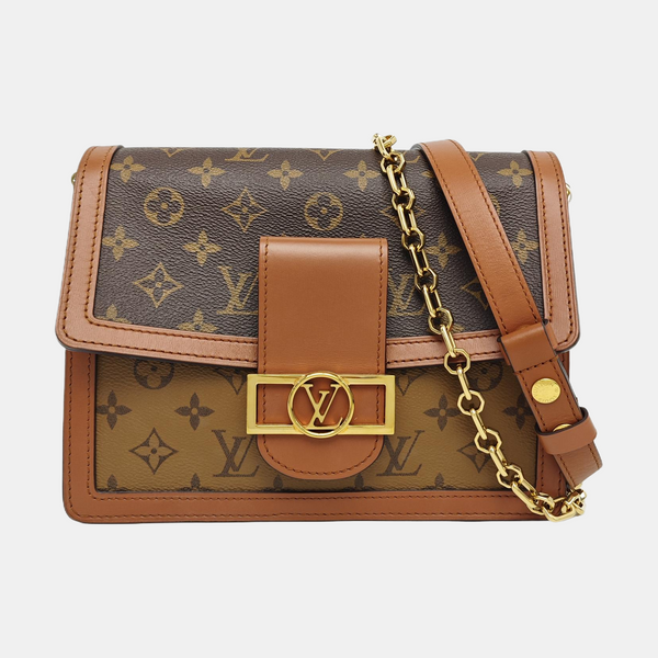DAUPHINE MM Monogram Coated Canvas Brown