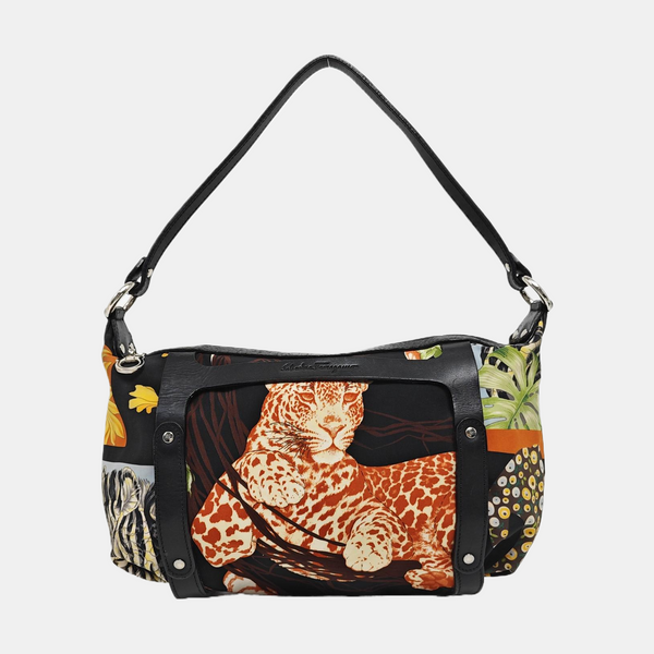 Calfskin Top Handle Bag Multicolor