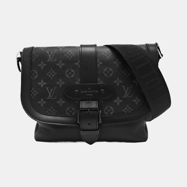 SAUMUR Monogram Coated Canvas Black