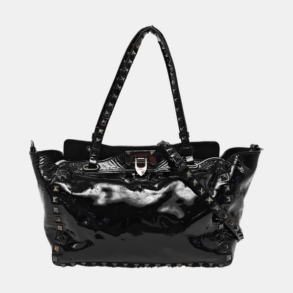 Rockstud Small Patent Leather Black