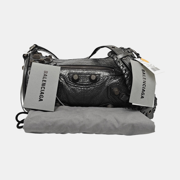 Le Cagole Small Lambskin Gray