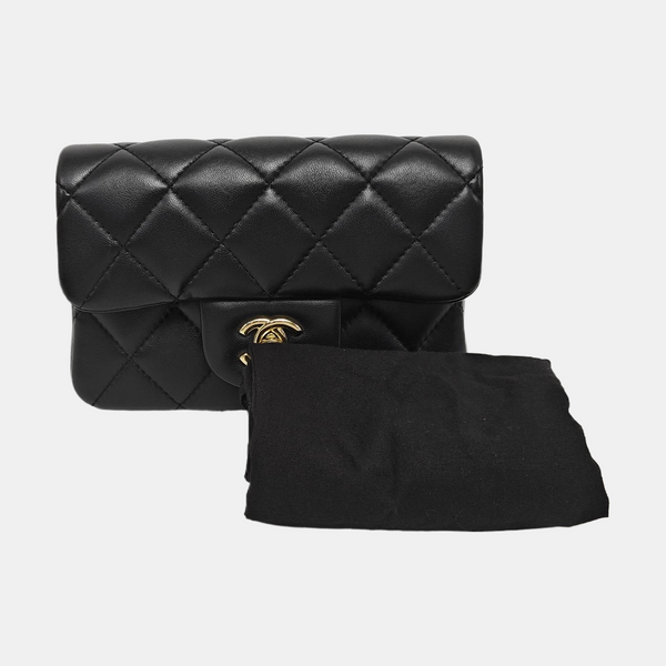 CLASSIC FLAP Mini Quilted Lambskin Black