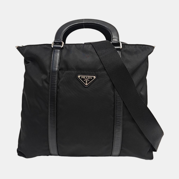 Nylon Shoulder Bag Black