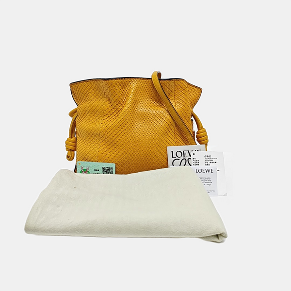 Authenticated pre-owned Flamenco Python Yellow - Shoulder Bag at Looply