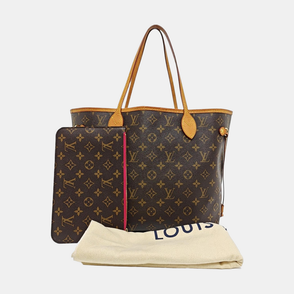 NEVERFULL MM Monogram Coated Canvas Brown