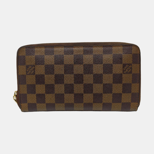 ZIPPY Damier Ebene Coated Canvas Brown Wallet