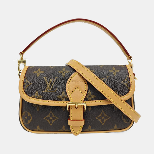 DIANE Nano Monogram Coated Canvas Brown