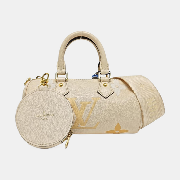 PAPILLON BB Monogram Calfskin Beige