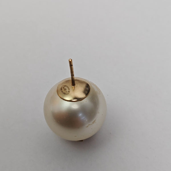 Metal White Stud Earrings