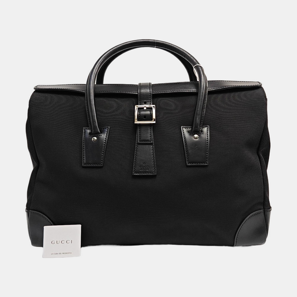 Canvas Top Handle Bag Black