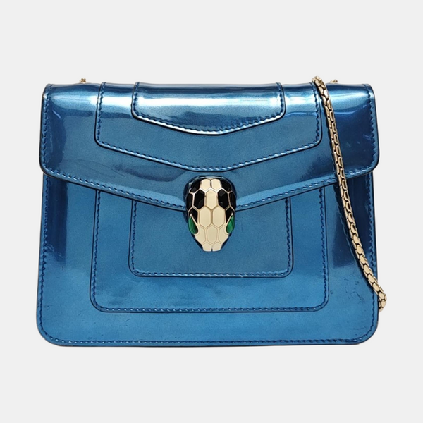 SERPENTI FOREVER Small Calfskin Blue