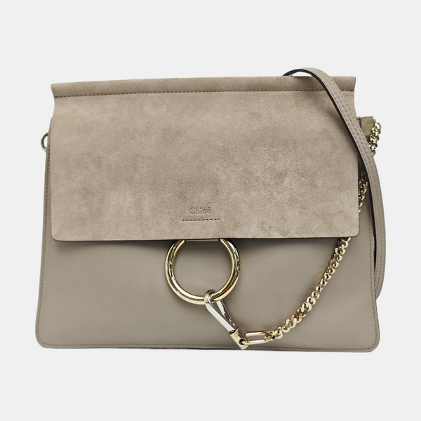 Faye Medium Calfskin Gray
