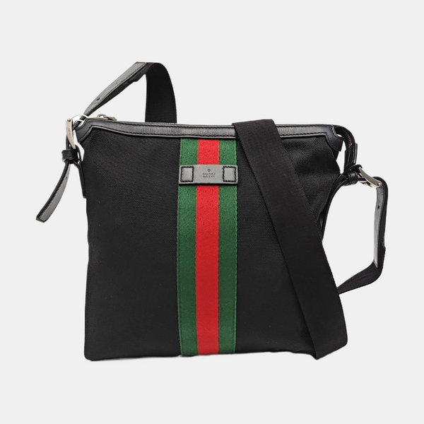 Fabric Crossbody Bag Black