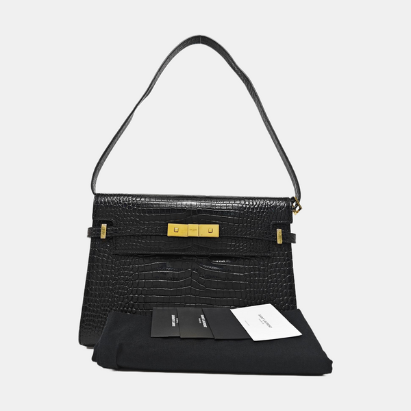 MANHATTAN Medium Calfskin Black