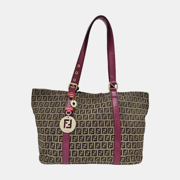 Monogram Canvas Tote Bag Brown