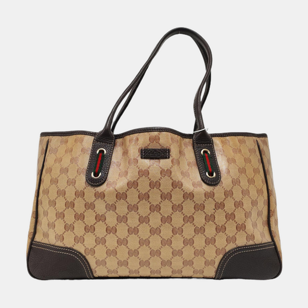 Princy Monogram Coated Canvas Brown