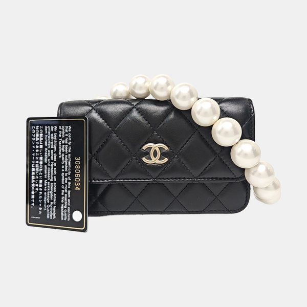 Quilted Calfskin Shoulder Bag Black