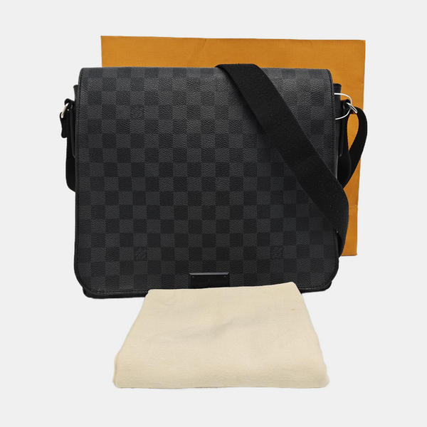 DISTRICT MM Damier Graphite Coated Canvas Gray