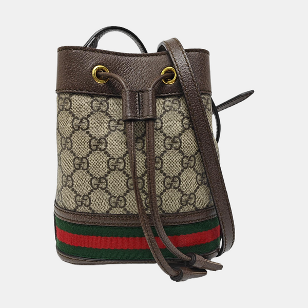 Ophidia Mini Monogram Coated Canvas Beige
