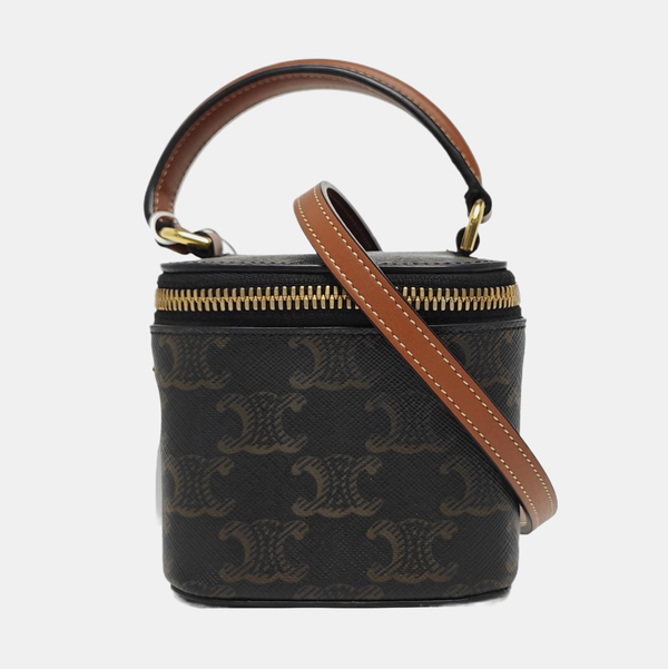 Coated Canvas Shoulder Bag Black