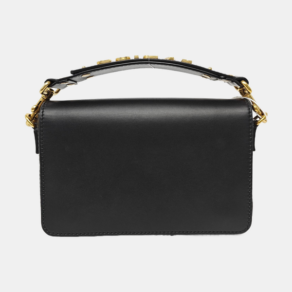 Calfskin Top Handle Bag Black