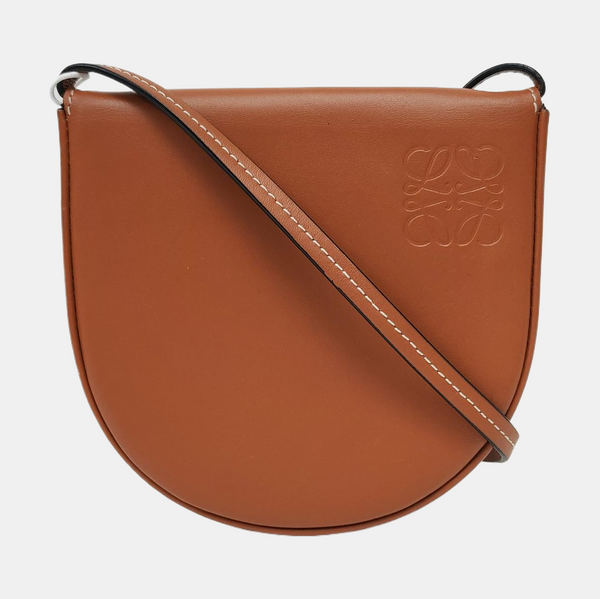 Authenticated pre-owned Heel Small Calfskin Brown - Shoulder Bag at Looply