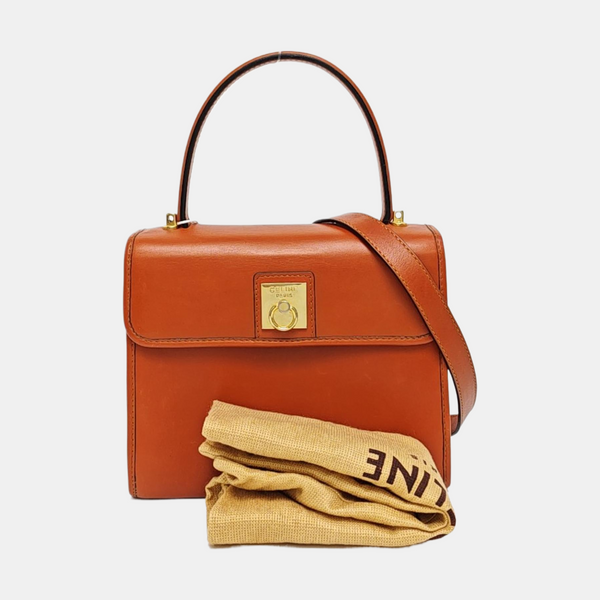 Calfskin Shoulder Bag Brown