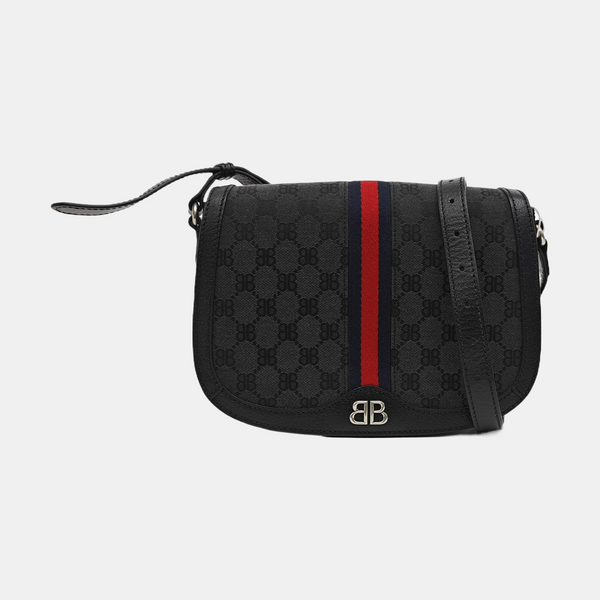 Leather Shoulder Bag Black