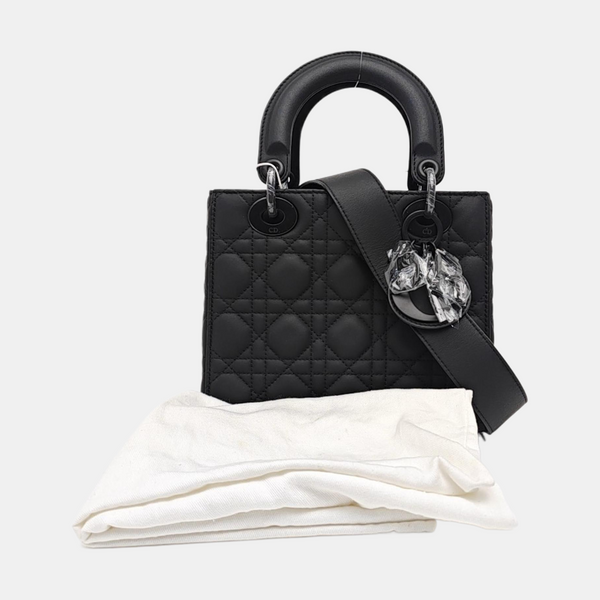 Lady Dior Small Cannage Calfskin Black