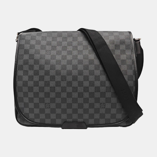 DANIEL GM Damier Graphite Coated Canvas Gray