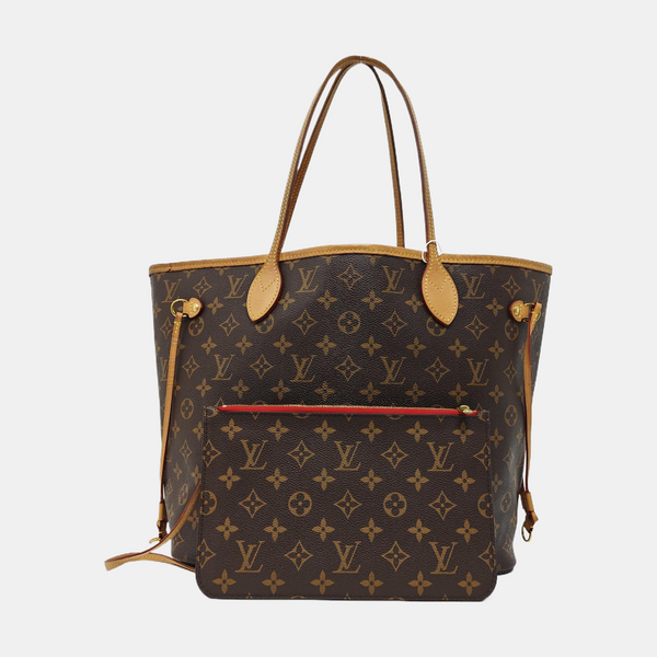 NEVERFULL MM Monogram Coated Canvas Brown