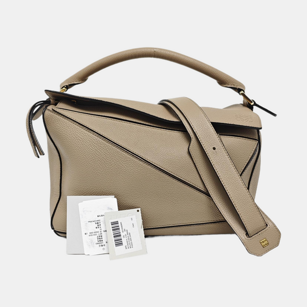 Puzzle Medium Quilted Calfskin Gray