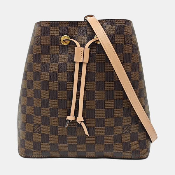 NÉONOÉ MM Damier Ebene Coated Canvas Brown